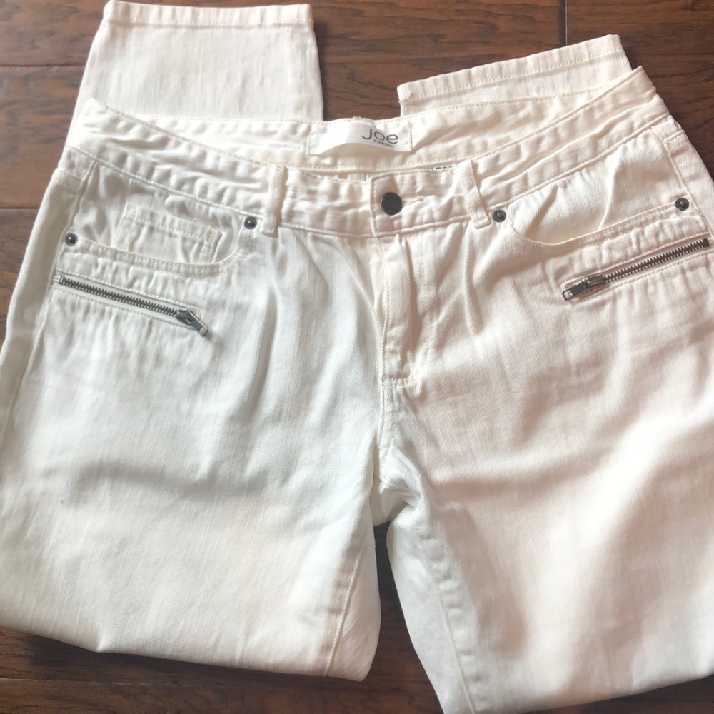 Joe Fresh slim coupe etroite size 12 white denim